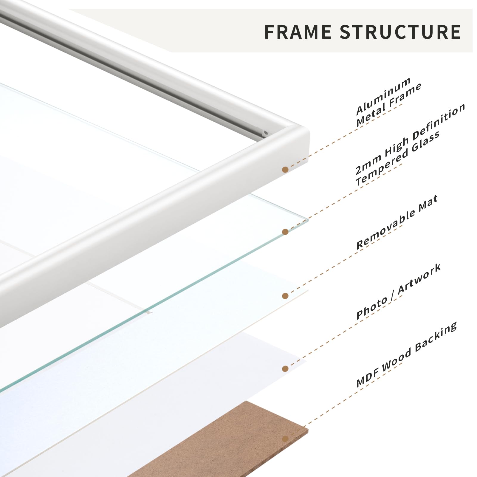 Amazon.co.jp: 22x28 写真フレーム ホワイト アルミホワイトフレーム